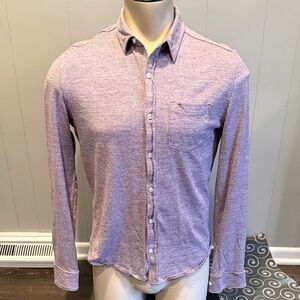 Original Penguin Men's Medium Heritage Slim Fit Light Purple Button Down Shirt